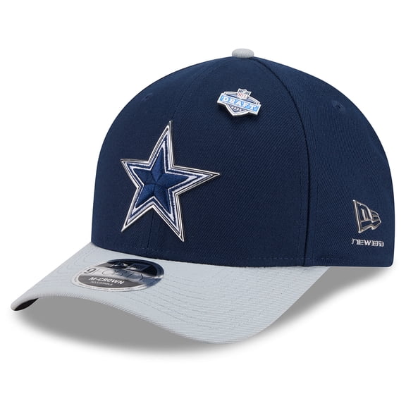 Men's New Era Navy/Silver Dallas Cowboys 2026 NFL Draft 9FORTY M-Crown Adjustable Hat