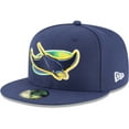 thumbnail image 1 of Men's New Era Navy Tampa Bay Rays Alternate Authentic Collection On-Field 59FIFTY Fitted Hat, 1 of 6