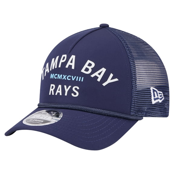 Men's-New Era Navy Tampa Bay Rays Minimalist 9FORTY A-Frame Adjustable Hat
