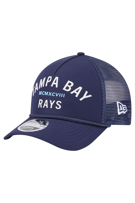 Men's-New Era  Navy Tampa Bay Rays Minimalist 9FORTY A-Frame Adjustable Hat