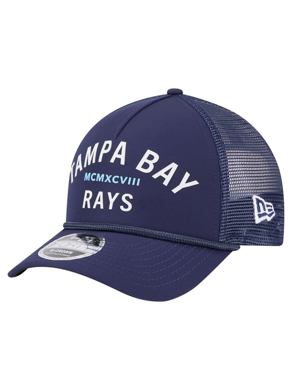 Men's-New Era Navy Tampa Bay Rays Minimalist 9FORTY A-Frame Adjustable Hat
