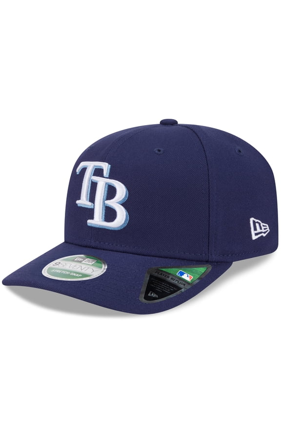 Men's New Era Navy Tampa Bay Rays Player Replica 9SEVENTY Adjustable Hat