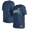 thumbnail image 1 of Men's New Era Navy Tampa Bay Rays Throwback Pinstripe T-Shirt, 1 of 5