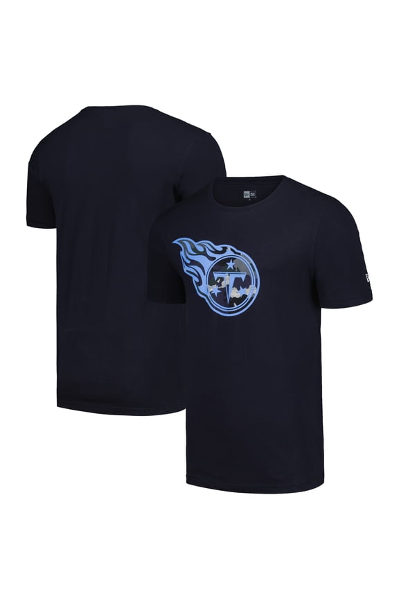 Men's New Era Navy Tennessee Titans Camo Logo T-Shirt