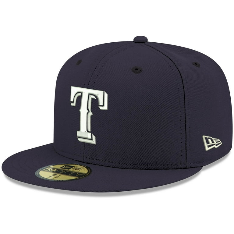 Men's New Era Navy Texas Rangers White Logo 59FIFTY Fitted Hat