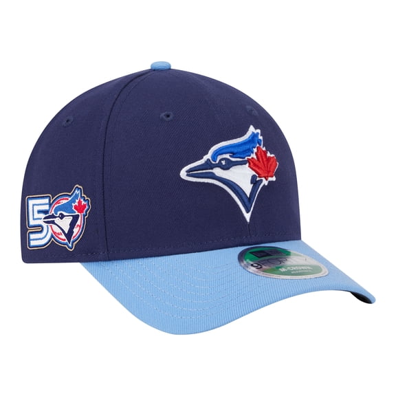 Men's New Era Navy Toronto Blue Jays 50th Season Player Replica Side Patch 9FORTY Adjustable Hat