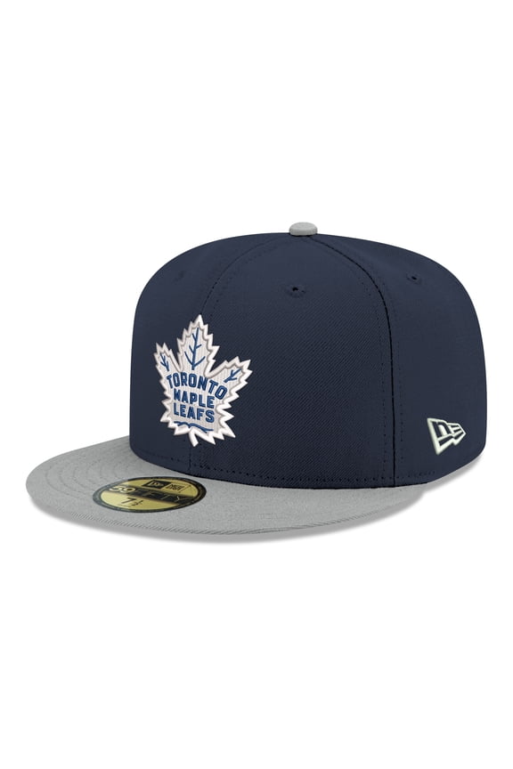 Men's New Era Navy Toronto Maple Leafs Core Logo Two-Tone 59FIFTY Fitted Hat