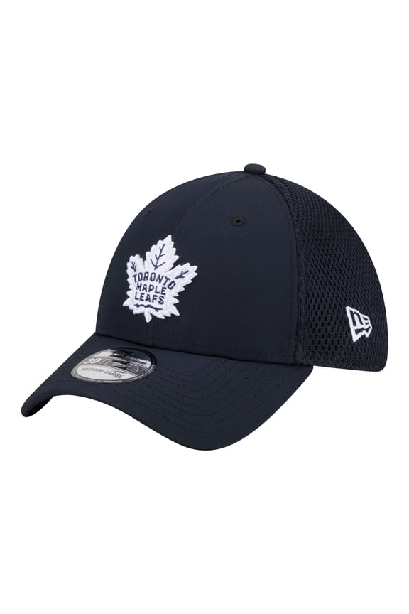 Men's New Era  Navy Toronto Maple Leafs Logo 39THIRTY Flex Hat