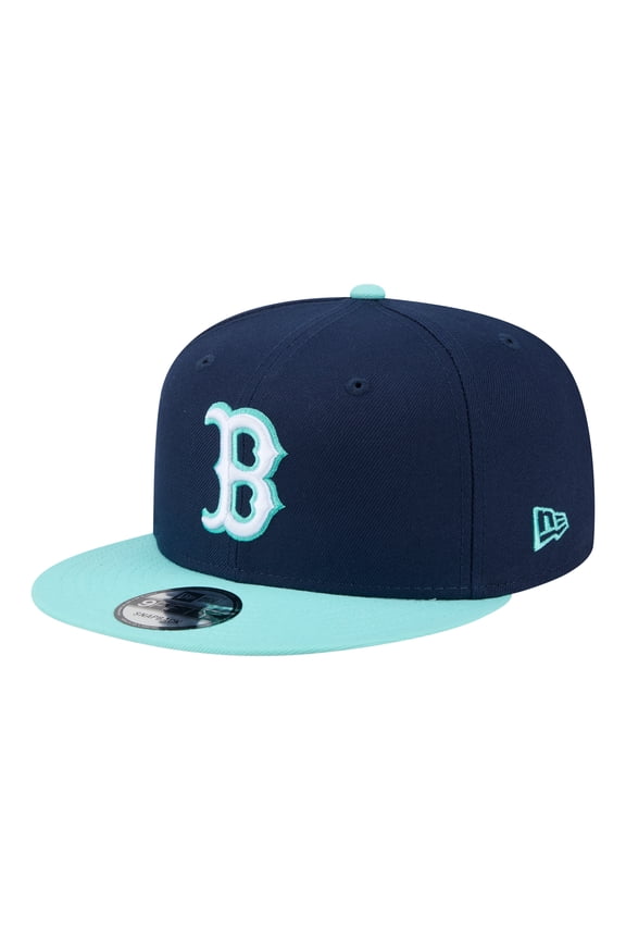 Men's New Era Navy/Turquoise Boston Red Sox Two-Tone Color Pack 9FIFTY Snapback Hat