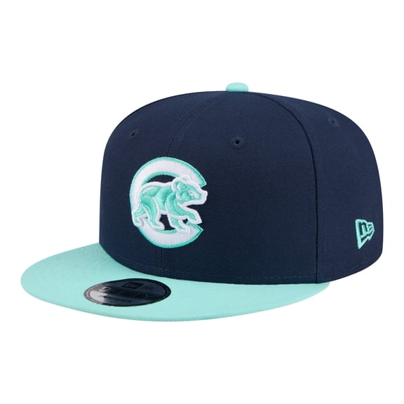 Men's New Era Navy/Turquoise Chicago Cubs 2-Tone Color Pack 9FIFTY Snapback Hat