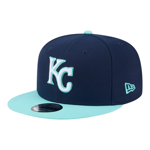 Men's New Era Navy/Turquoise Kansas City Royals Two-Tone Color Pack 9FIFTY Snapback Hat