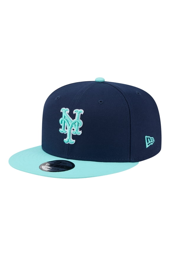 Men's New Era Navy/Turquoise New York Mets Two-Tone Color Pack 9FIFTY Snapback Hat