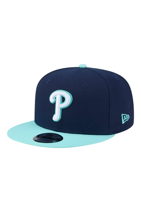 Men's New Era Navy/Turquoise Philadelphia Phillies Two-Tone Color Pack 9FIFTY Snapback Hat