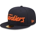 thumbnail image 1 of Men's New Era Navy Virginia Cavaliers Script Original 59FIFTY Fitted Hat, 1 of 6