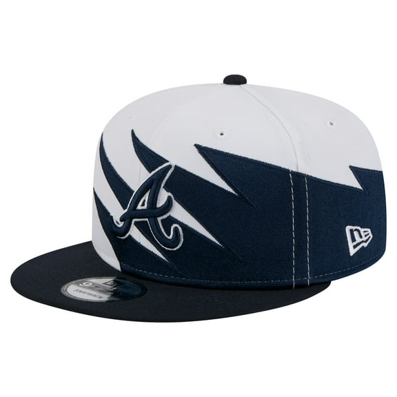 Men's New Era Navy/White Atlanta Braves Jagged 9FIFTY Snapback Hat
