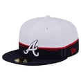 thumbnail image 1 of Men's New Era  Navy/White Atlanta Braves Paint Stroke 59FIFTY-Fitted Hat, 1 of 5