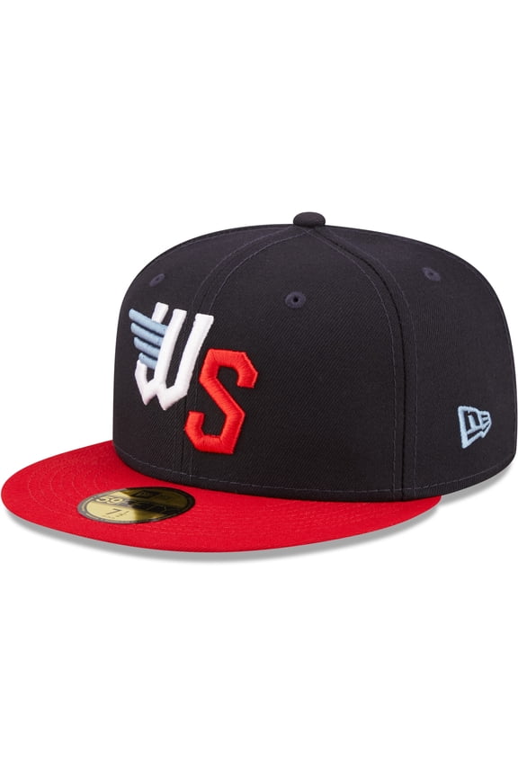 Men's New Era Navy Wichita Wind Surge Authentic Collection Road 59FIFTY Fitted Hat