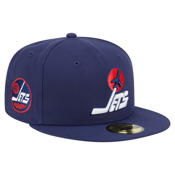 Men's New Era Navy Winnipeg Jets Deceptor 59FIFTY Fitted Hat