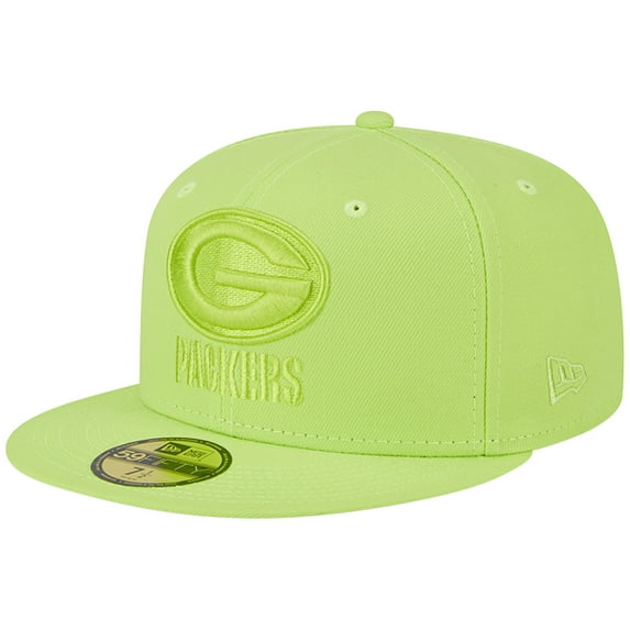 Men's New Era Neon Green Green Bay Packers Color Pack Brights 59FIFTY Fitted Hat