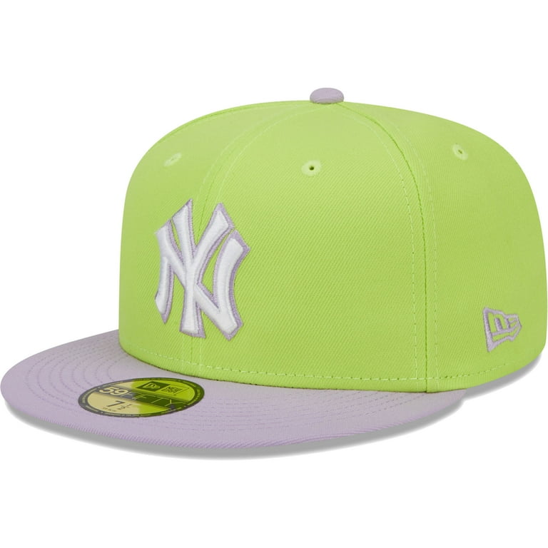 Men s New Era Neon Green Lavender New York Yankees Spring Color