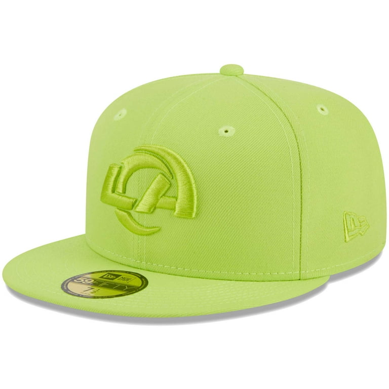 Men's New Era Neon Green Los Angeles Rams Color Pack Brights