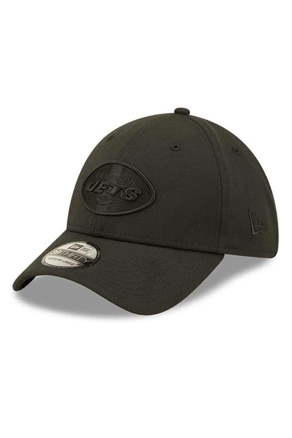 Men's New Era New York Jets Black On Black 39THIRTY Flex Hat