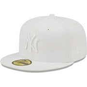 Men's New Era New York Yankees White on White 59FIFTY Fitted Hat