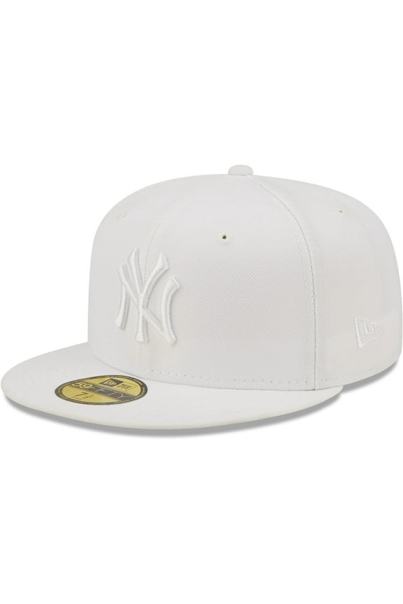 Men's New Era New York Yankees White on White 59FIFTY Fitted Hat
