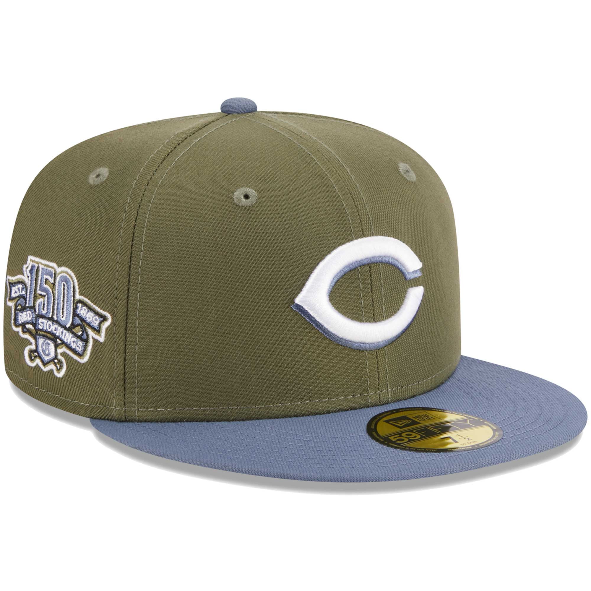 Men's New Era Pink/Blue Cincinnati Reds Olive Undervisor 59FIFTY Fitted Hat  - Yahoo Shopping