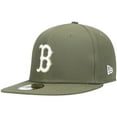 thumbnail image 1 of Men's New Era Olive Boston Red Sox White Logo 59FIFTY Fitted Hat, 1 of 5