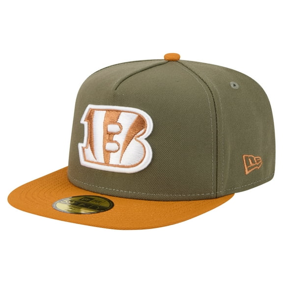 Men's New Era  Olive/Brown Cincinnati Bengals Color Pack A-Frame 59FIFTY Fitted Hat