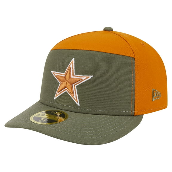Men's New Era Olive/Brown Dallas Cowboys 2-Tone Color Pack Split Panel 59FIFTY Fitted Hat
