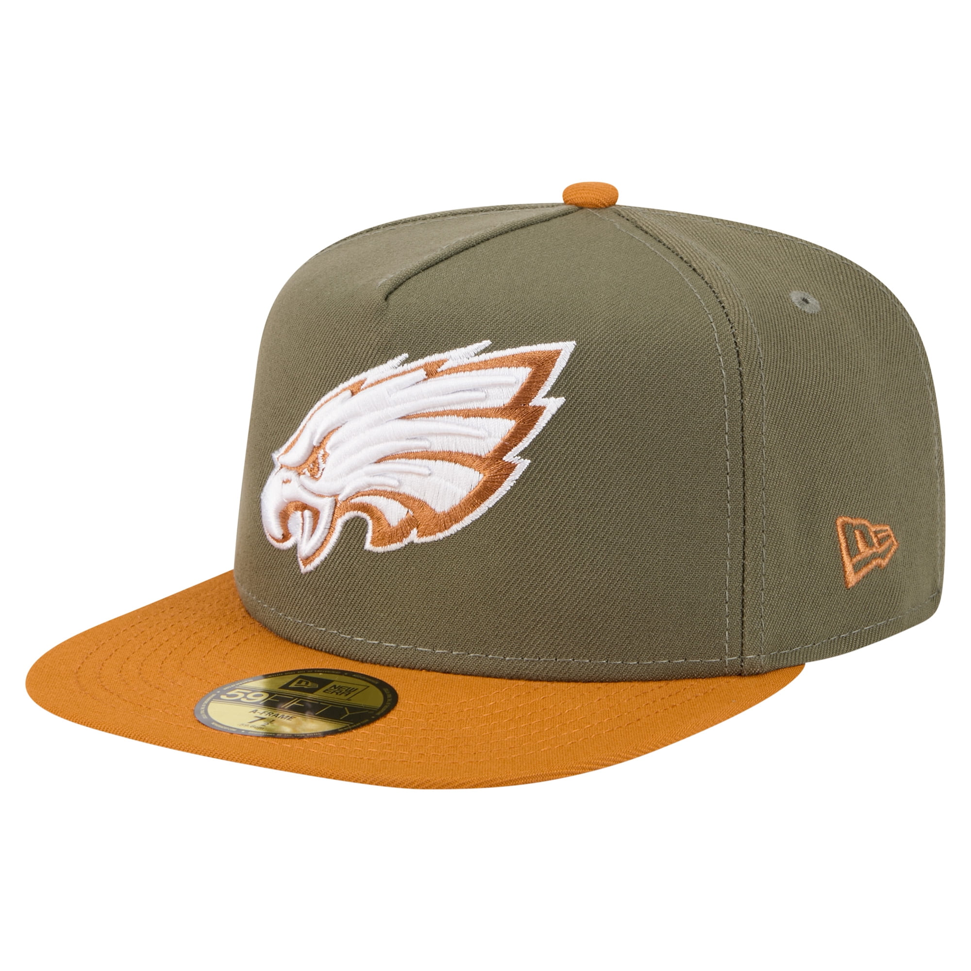 Men's New Era Olive/Brown Philadelphia Eagles Color Pack A-Frame ...
