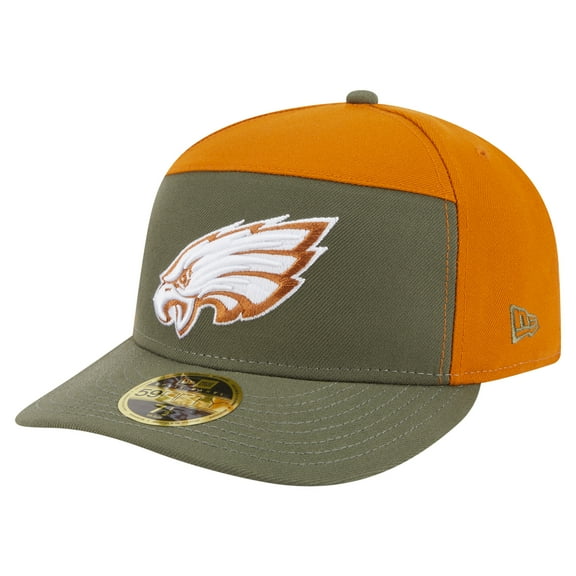 Men's New Era Olive/Brown Philadelphia Eagles Two-Tone Color Pack Split Panel 59FIFTY Fitted Hat