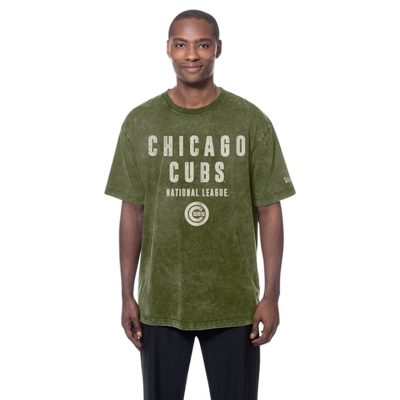 Men's New Era Olive Chicago Cubs 2026 Armed Forces Day T-Shirt
