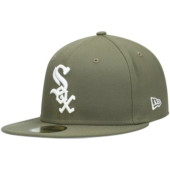 Men's New Era Olive Chicago White Sox White Logo 59FIFTY Fitted Hat