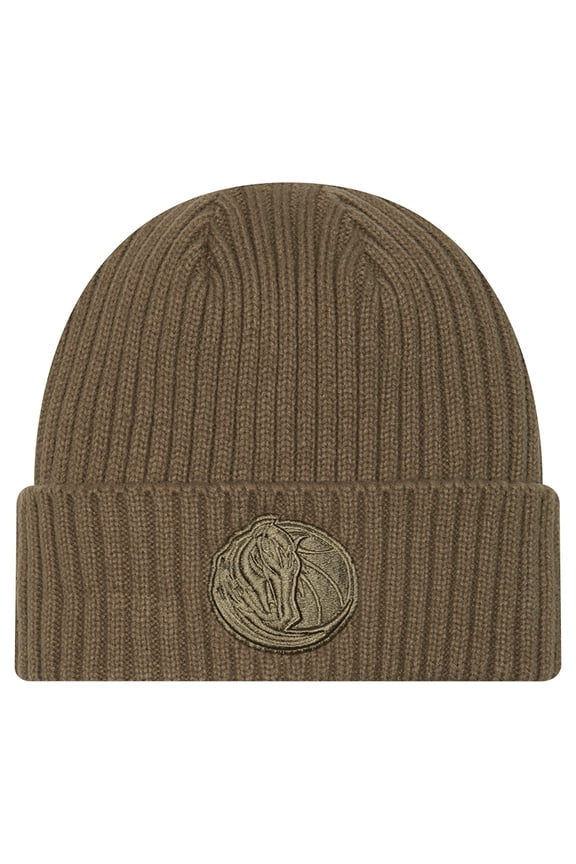 Men's New Era Olive Dallas Mavericks Color Pack Cuffed Knit Hat