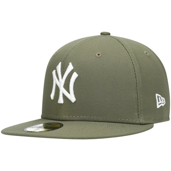 Men's New Era Olive New York Yankees White Logo 59FIFTY Fitted Hat