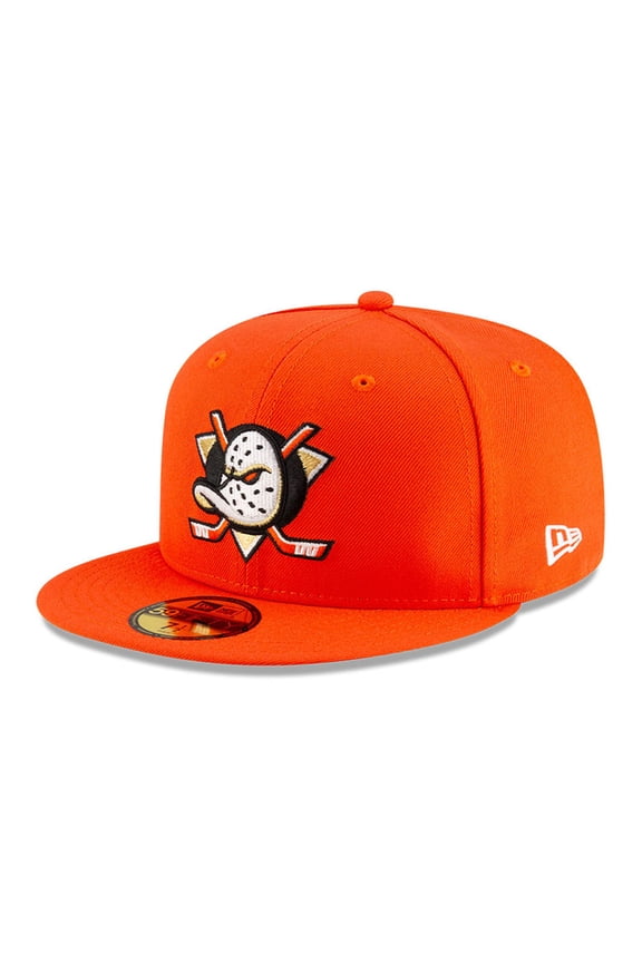 Men's New Era Orange Anaheim Ducks Core 59FIFTY Fitted Hat