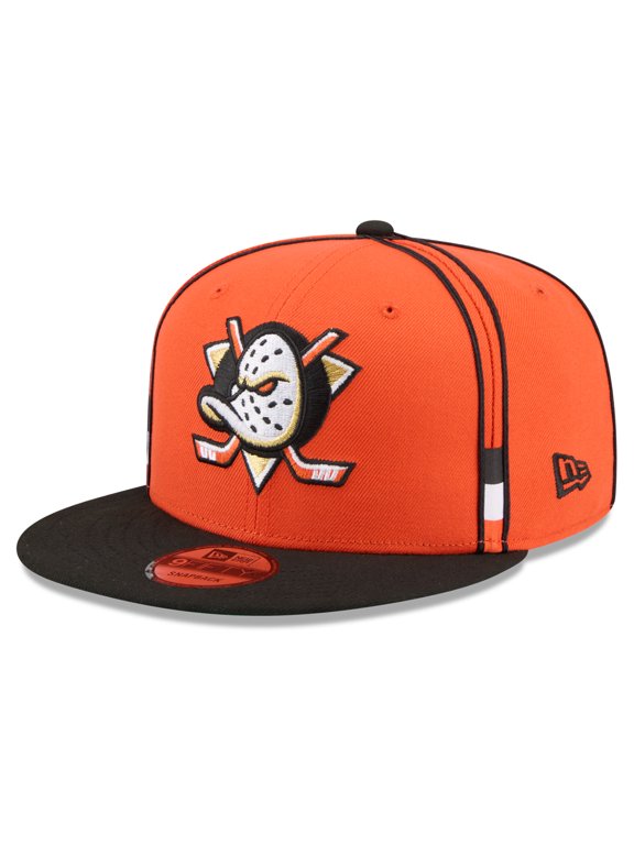 Men's New Era Orange/Black Anaheim Ducks 9FIFTY Soutache Snapback Hat