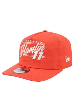 Men's New Era Orange Denny Hamlin Driver Script 19TWENTY Adjustable Hat