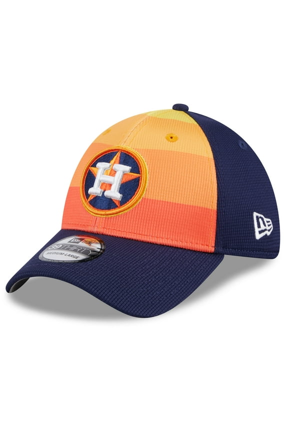 Men's New Era Orange Houston Astros 2025 Batting Practice 39THIRTY Flex Hat