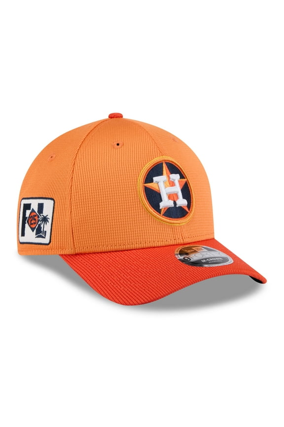Men's New Era Orange Houston Astros 2025 Spring Training 9FORTY Adjustable Hat