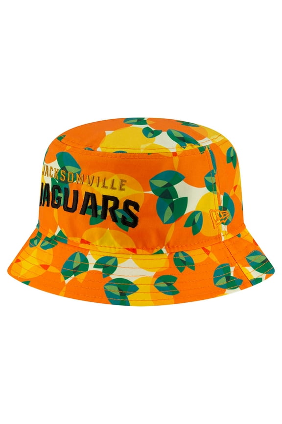 Men's New Era Orange Jacksonville Jaguars Citrus Bucket Hat