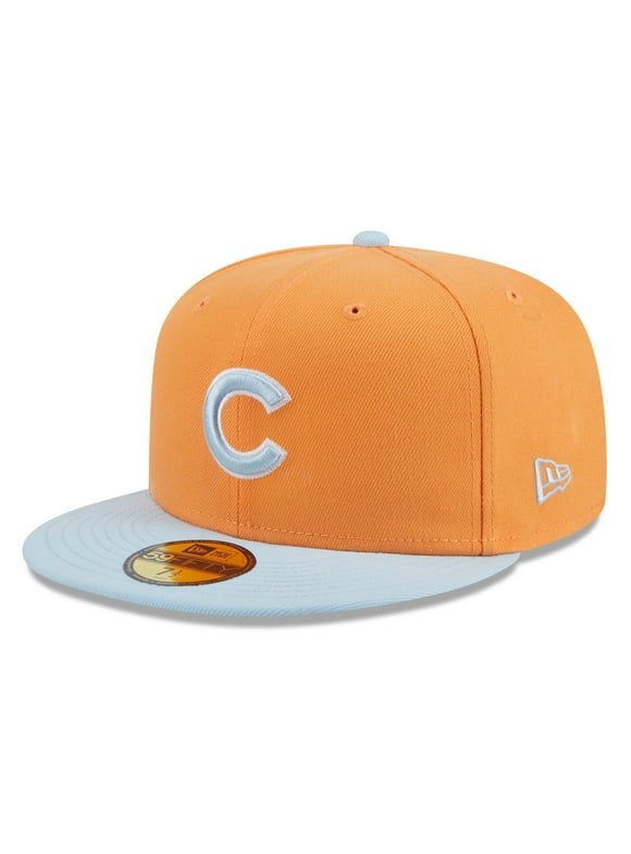 Men's New Era Orange/Light Blue Chicago Cubs Spring Color Basic Two-Tone 59FIFTY Fitted Hat