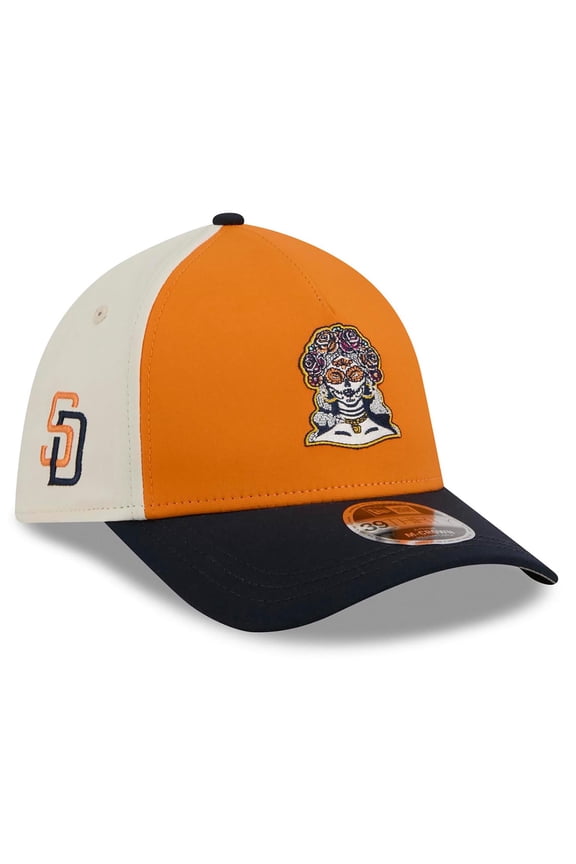 Men's New Era Orange/Navy San Diego Padres 2026 City Connect M-Crown A-Frame 39THIRTY Flex Hat