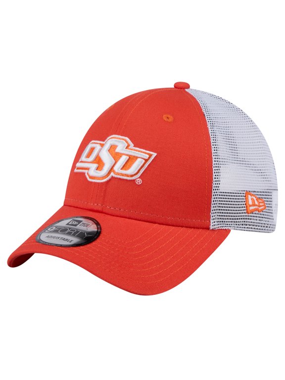 Men's New Era Orange Oklahoma State Cowboys Trucker 9FORTY Adjustable Hat