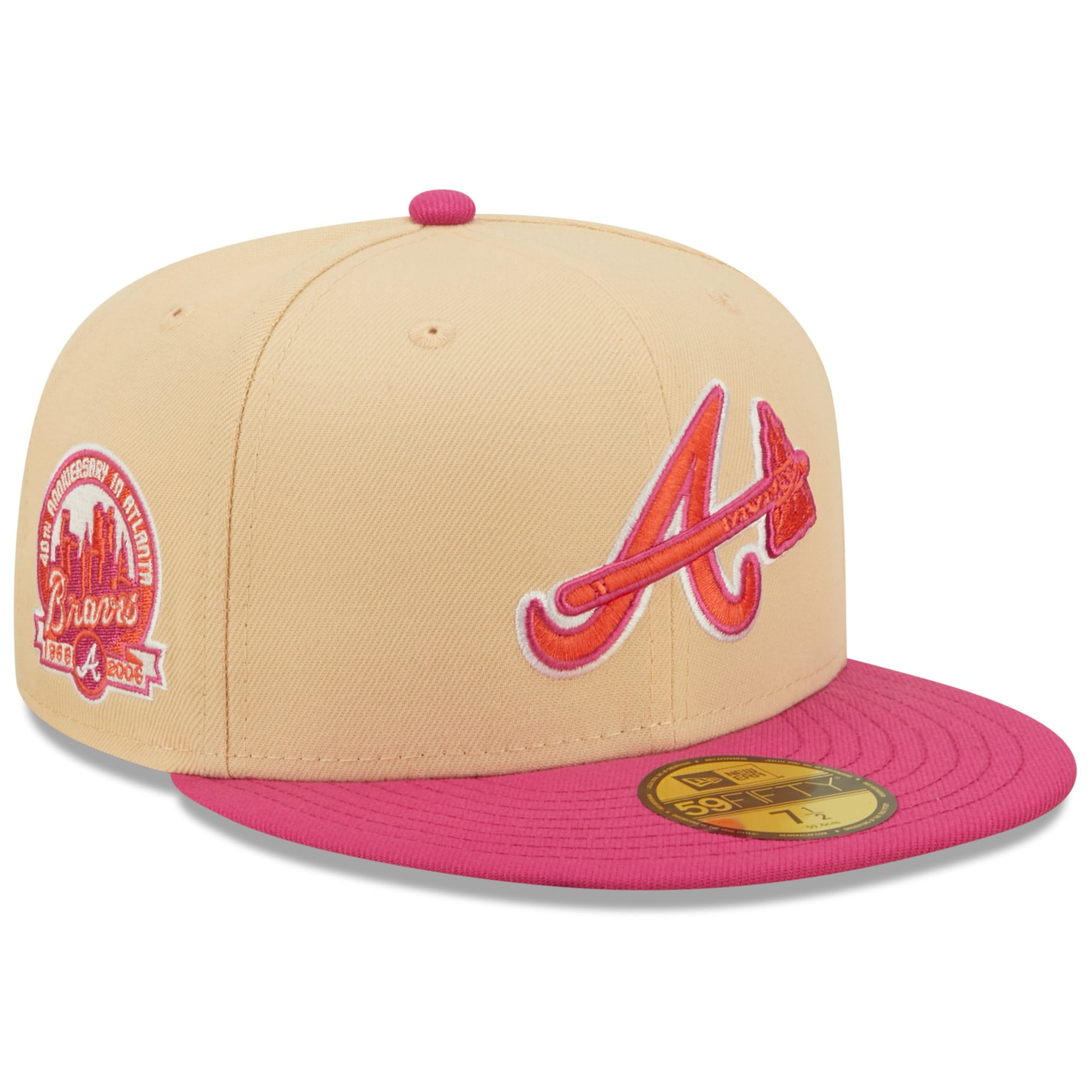 Men's New Era Orange/Pink Atlanta Braves 40th Anniversary Mango Passion