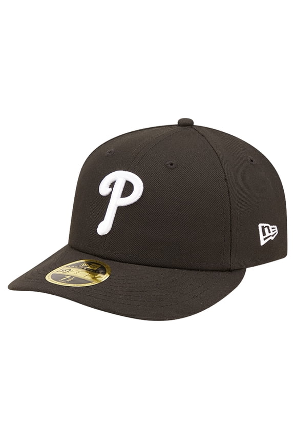 Men's New Era Black Philadelphia Phillies Low Profile 59FIFTY Fitted Hat