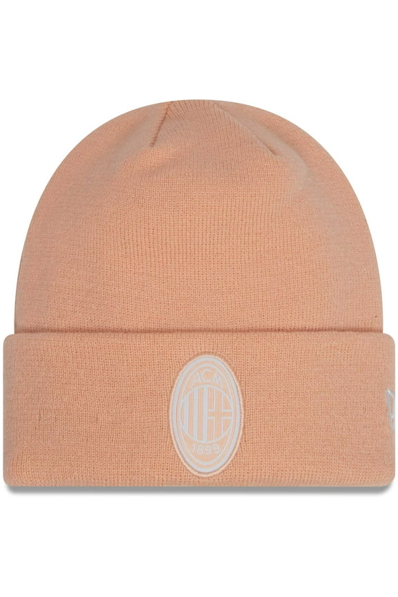 Men's New Era Pink AC Milan Seasonal Color Cuffed Knit Hat